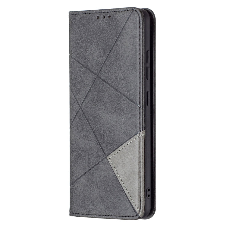 For Samsung Galaxy A32 4G Rhombus Texture Horizontal Flip Magnetic Leather Case with Holder & Card Slots(Black) by buy2fix
