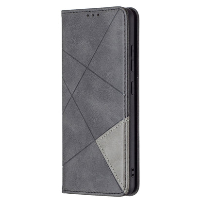 For Samsung Galaxy A32 4G Rhombus Texture Horizontal Flip Magnetic Leather Case with Holder & Card Slots(Black) by buy2fix