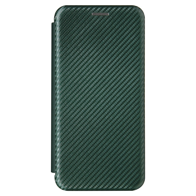 For Samsung Galaxy Xcover 5 Carbon Fiber Texture Horizontal Flip TPU + PC + PU Leather Case with Card Slot(Green) by buy2fix
