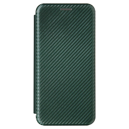 For Samsung Galaxy Xcover 5 Carbon Fiber Texture Horizontal Flip TPU + PC + PU Leather Case with Card Slot(Green) by buy2fix