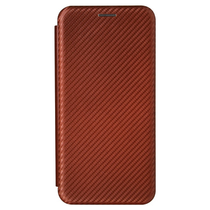 For Samsung Galaxy Xcover 5 Carbon Fiber Texture Horizontal Flip TPU + PC + PU Leather Case with Card Slot(Brown) by buy2fix