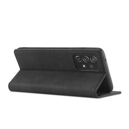 For Samsung Galaxy A52 5G / 4G LC.IMEEKE Strong Magnetism Ultra-thin Horizontal Flip Matte TPU + PU Leather Case with Holder & Card Slots & Wallet(Black) - Galaxy Phone Cases by LC.IMEEKE | Online Shopping UK | buy2fix