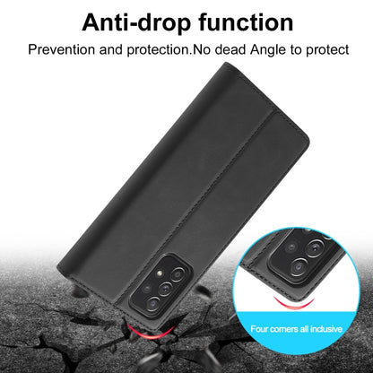 For Samsung Galaxy A52 5G / 4G LC.IMEEKE Strong Magnetism Ultra-thin Horizontal Flip Matte TPU + PU Leather Case with Holder & Card Slots & Wallet(Black) - Galaxy Phone Cases by LC.IMEEKE | Online Shopping UK | buy2fix