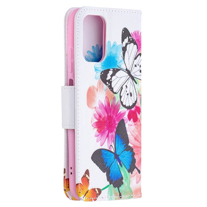 For Xiaomi Redmi Note 10 4G/Note 10s Colored Drawing Pattern Horizontal Flip Leather Case with Holder & Card Slots & Wallet(Butterflies) - Xiaomi Cases by buy2fix | Online Shopping UK | buy2fix