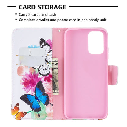 For Xiaomi Redmi Note 10 4G/Note 10s Colored Drawing Pattern Horizontal Flip Leather Case with Holder & Card Slots & Wallet(Butterflies) - Xiaomi Cases by buy2fix | Online Shopping UK | buy2fix
