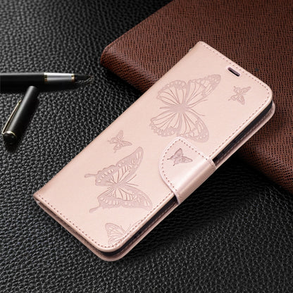 For Xiaomi Redmi Note 10 4G/Note 10s Two Butterflies Embossing  Pattern Horizontal Flip Leather Case with Holder & Card Slot & Wallet & Lanyard(Rose Gold) - Xiaomi Cases by buy2fix | Online Shopping UK | buy2fix