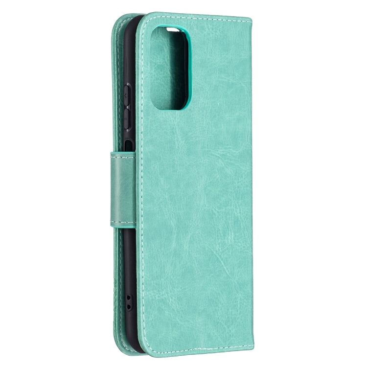 For Xiaomi Redmi Note 10 4G/Note 10s Two Butterflies Embossing  Pattern Horizontal Flip Leather Case with Holder & Card Slot & Wallet & Lanyard(Green) - Xiaomi Cases by buy2fix | Online Shopping UK | buy2fix