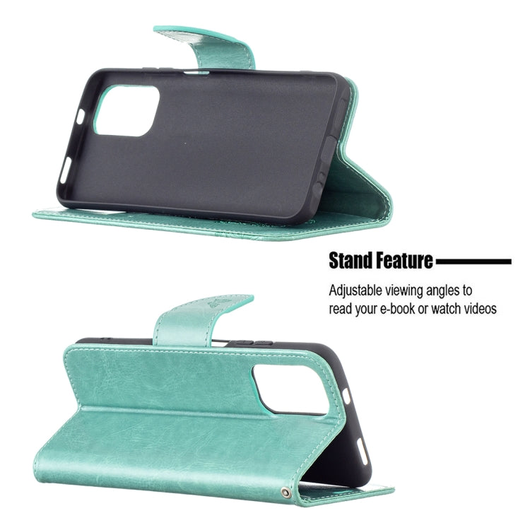 For Xiaomi Redmi Note 10 4G/Note 10s Two Butterflies Embossing  Pattern Horizontal Flip Leather Case with Holder & Card Slot & Wallet & Lanyard(Green) - Xiaomi Cases by buy2fix | Online Shopping UK | buy2fix