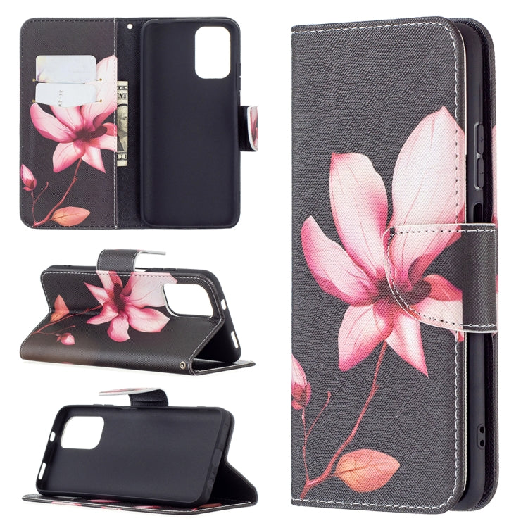 For Xiaomi Redmi Note 10 4G/Note 10S Colored Drawing Pattern Horizontal Flip Leather Case with Holder & Card Slots & Wallet(Lotus) - Xiaomi Cases by buy2fix | Online Shopping UK | buy2fix