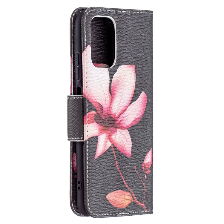 For Xiaomi Redmi Note 10 4G/Note 10S Colored Drawing Pattern Horizontal Flip Leather Case with Holder & Card Slots & Wallet(Lotus) - Xiaomi Cases by buy2fix | Online Shopping UK | buy2fix