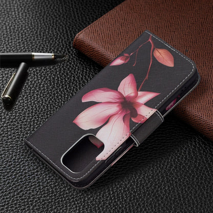 For Xiaomi Redmi Note 10 4G/Note 10S Colored Drawing Pattern Horizontal Flip Leather Case with Holder & Card Slots & Wallet(Lotus) - Xiaomi Cases by buy2fix | Online Shopping UK | buy2fix