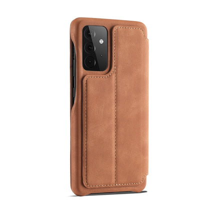For Samsung Galaxy A52 5G / 4G LC.IMEEKE Hon Ancient Series Horizontal Flip Leather Case with Holder & Card Slot(Brown) - Galaxy Phone Cases by LC.IMEEKE | Online Shopping UK | buy2fix