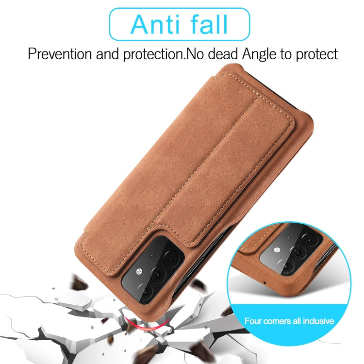 For Samsung Galaxy A52 5G / 4G LC.IMEEKE Hon Ancient Series Horizontal Flip Leather Case with Holder & Card Slot(Brown) - Galaxy Phone Cases by LC.IMEEKE | Online Shopping UK | buy2fix
