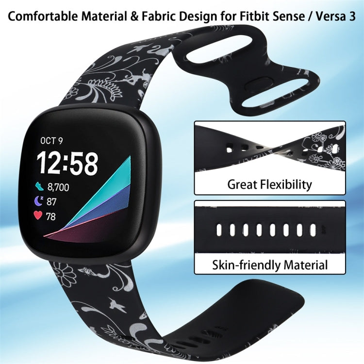 For Fitbit Versa 3 Printing Watch Band, Size: S (G) - Watch Bands by buy2fix | Online Shopping UK | buy2fix