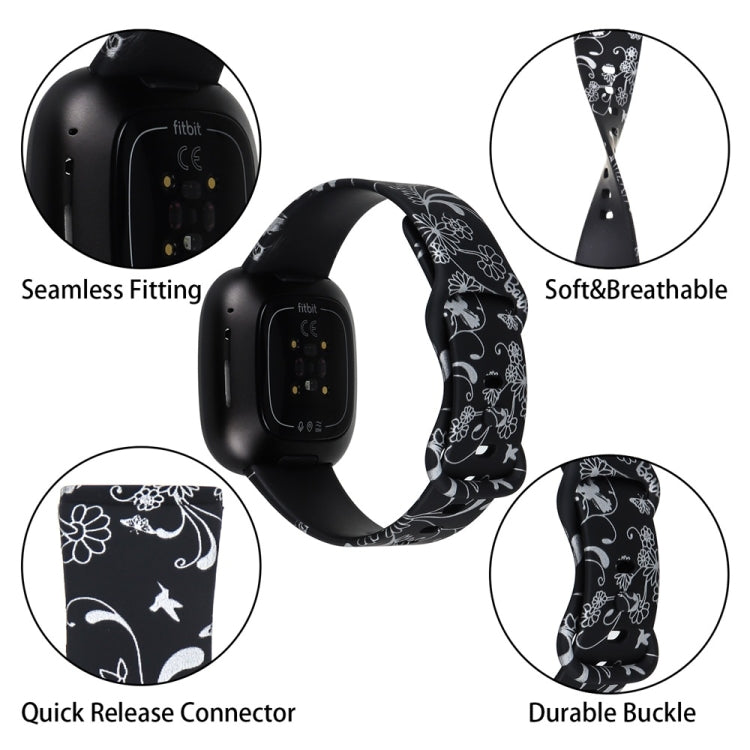 For Fitbit Versa 3 Printing Watch Band, Size: S (G) - Watch Bands by buy2fix | Online Shopping UK | buy2fix