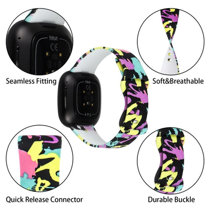 For Fitbit Versa 3 Printing Watch Band, Size: S (I) - Watch Bands by buy2fix | Online Shopping UK | buy2fix