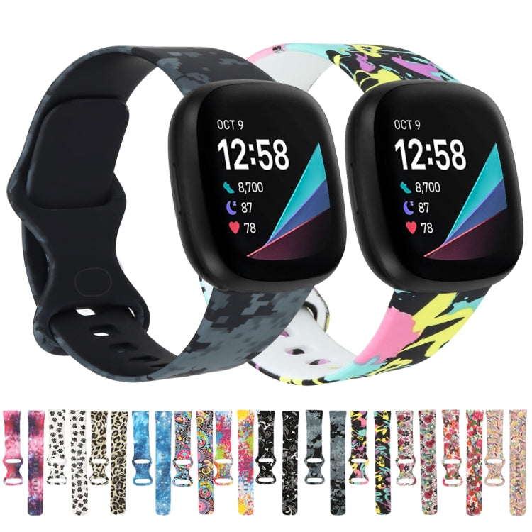 For Fitbit Versa 3 Printing Watch Band, Size: S (G) - Watch Bands by buy2fix | Online Shopping UK | buy2fix