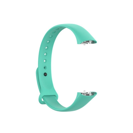 For Samsung Galaxy Fit SM-R370 Silicone Glossy Nail Button Watch Band(Cyan) - Watch Bands by buy2fix | Online Shopping UK | buy2fix