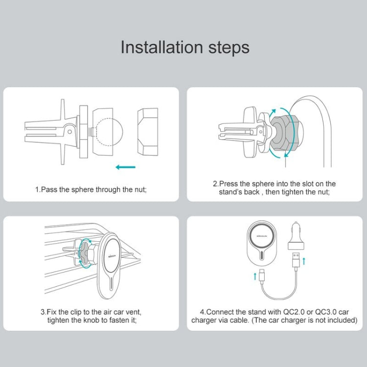 NILLKIN MagRoad Magnetic Car Holder with Wireless Charging by NILLKIN