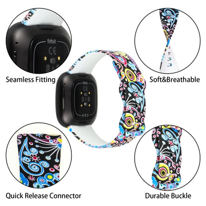 For Fitbit Versa 3 Printing Watch Band, Size:L(E) - Watch Bands by buy2fix | Online Shopping UK | buy2fix