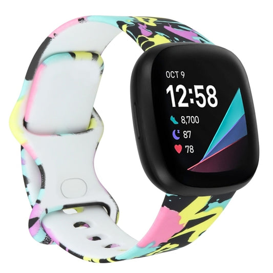 For Fitbit Versa 3 Printing Watch Band, Size:L(I) - Watch Bands by buy2fix | Online Shopping UK | buy2fix