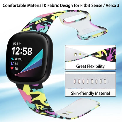For Fitbit Versa 3 Printing Watch Band, Size:L(I) - Watch Bands by buy2fix | Online Shopping UK | buy2fix