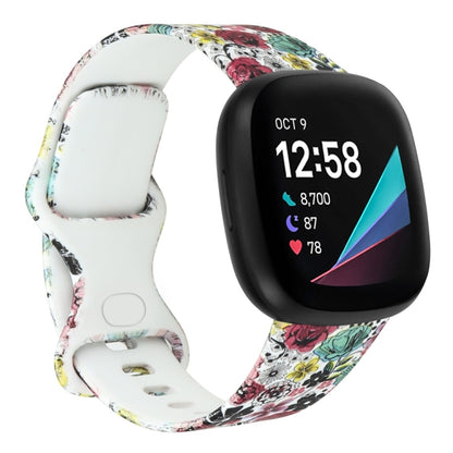 For Fitbit Versa 3 Printing Watch Band, Size:L(J) - Watch Bands by buy2fix | Online Shopping UK | buy2fix