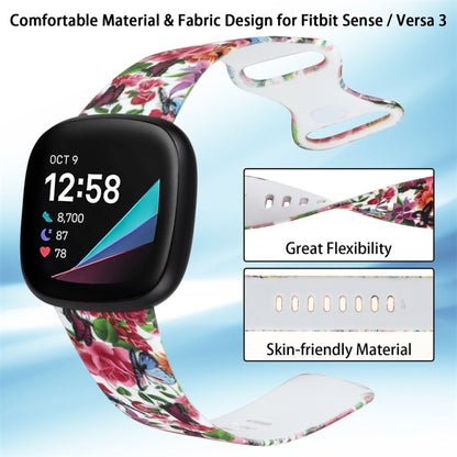 For Fitbit Versa 3 Printing Watch Band, Size:L(K) - Watch Bands by buy2fix | Online Shopping UK | buy2fix