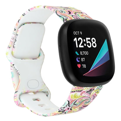 For Fitbit Versa 3 Printing Watch Band, Size:L(L) - Watch Bands by buy2fix | Online Shopping UK | buy2fix