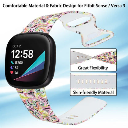 For Fitbit Versa 3 Printing Watch Band, Size:L(L) - Watch Bands by buy2fix | Online Shopping UK | buy2fix