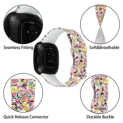For Fitbit Versa 3 Printing Watch Band, Size:L(L) - Watch Bands by buy2fix | Online Shopping UK | buy2fix