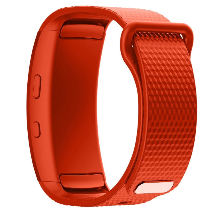 For Samsung Gear Fit2 Pro Silicone Watch Band, Size:S(Orange) - Watch Bands by buy2fix | Online Shopping UK | buy2fix