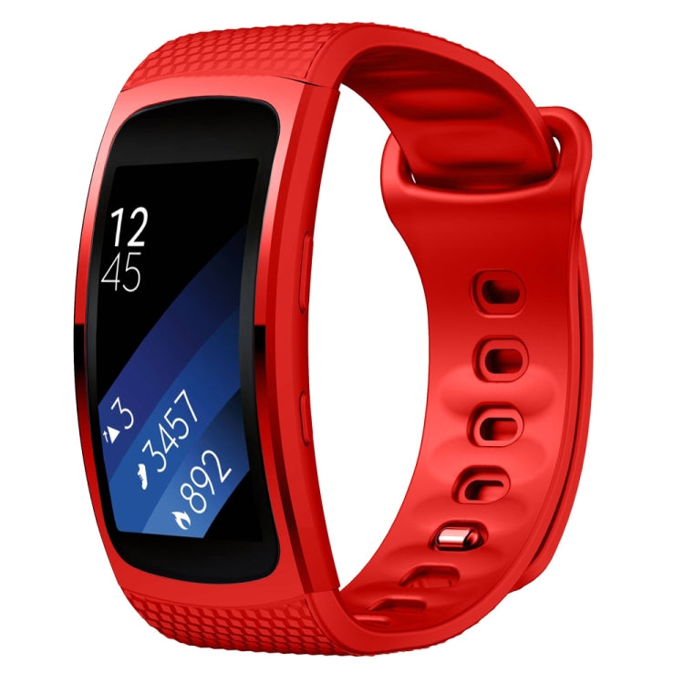 For Samsung Gear Fit2 Pro Silicone Watch Band, Size:S(Red) - Watch Bands by buy2fix | Online Shopping UK | buy2fix