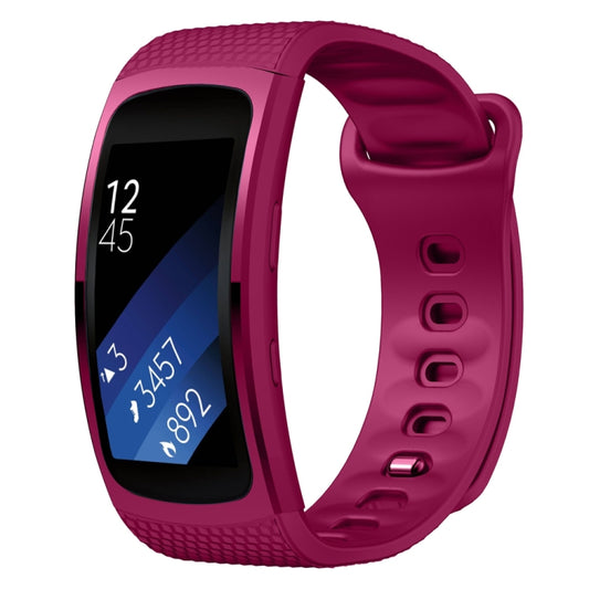For Samsung Gear Fit2 Pro Silicone Watch Band, Size:S(Purple) - Watch Bands by buy2fix | Online Shopping UK | buy2fix