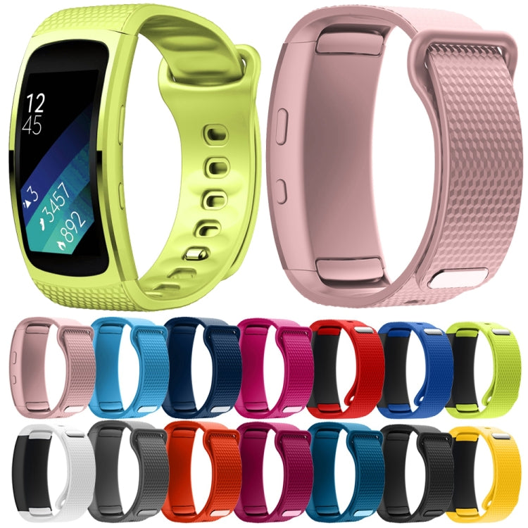 For Samsung Gear Fit2 Pro Silicone Watch Band, Size:S(Red) - Watch Bands by buy2fix | Online Shopping UK | buy2fix