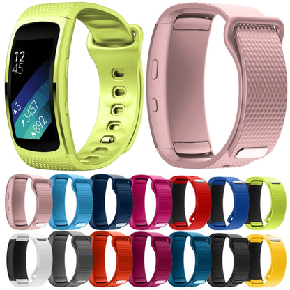 For Samsung Gear Fit2 Pro Silicone Watch Band, Size:S(Red) - Watch Bands by buy2fix | Online Shopping UK | buy2fix