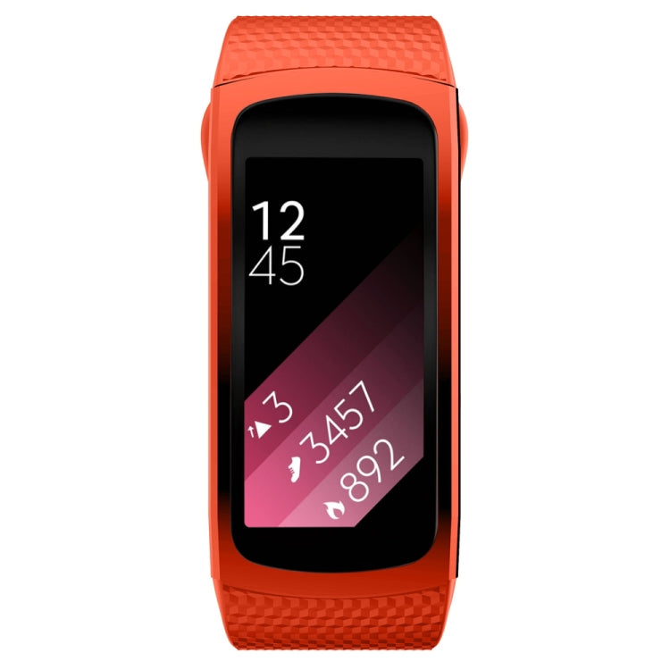 For Samsung Gear Fit2 Pro Silicone Watch Band, Size:L(Orange) - Watch Bands by buy2fix | Online Shopping UK | buy2fix