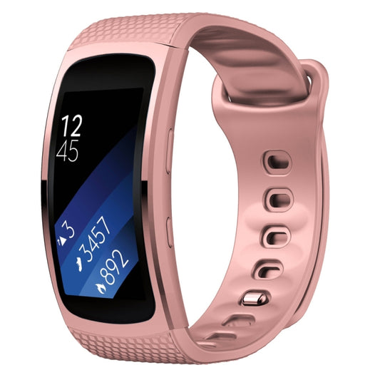 For Samsung Gear Fit2 Pro Silicone Watch Band, Size:L(Pink) - Watch Bands by buy2fix | Online Shopping UK | buy2fix