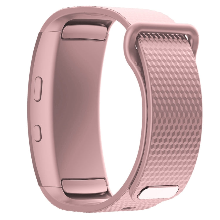 For Samsung Gear Fit2 Pro Silicone Watch Band, Size:L(Pink) - Watch Bands by buy2fix | Online Shopping UK | buy2fix