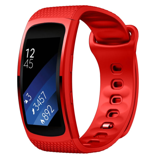 For Samsung Gear Fit2 Pro Silicone Watch Band, Size:L(Red) - Watch Bands by buy2fix | Online Shopping UK | buy2fix