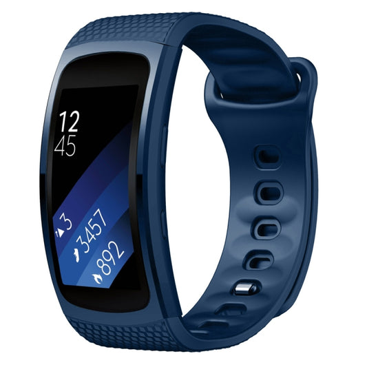 For Samsung Gear Fit2 Pro Silicone Watch Band, Size:L(Midnight Blue) - Watch Bands by buy2fix | Online Shopping UK | buy2fix