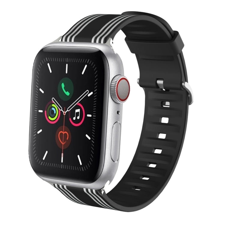 Silicone Replaceable Watch Band For Apple Watch Series 9&8&7 41mm / SE 3&SE 2&6&SE&5&4 40mm / 3&2&1 38mm(1) by buy2fix