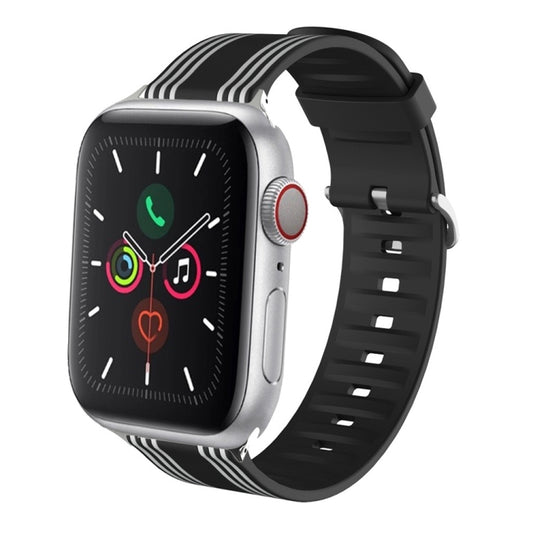 Silicone Replaceable Watch Band For Apple Watch Series 9&8&7 41mm / SE 3&SE 2&6&SE&5&4 40mm / 3&2&1 38mm(1) by buy2fix