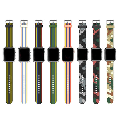 Silicone Replaceable Watch Band For Apple Watch Series 9&8&7 41mm / SE 3&SE 2&6&SE&5&4 40mm / 3&2&1 38mm(12) by buy2fix