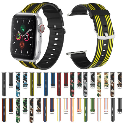 Silicone Replaceable Watch Band For Apple Watch Series 9&8&7 41mm / SE 3&SE 2&6&SE&5&4 40mm / 3&2&1 38mm(10) by buy2fix
