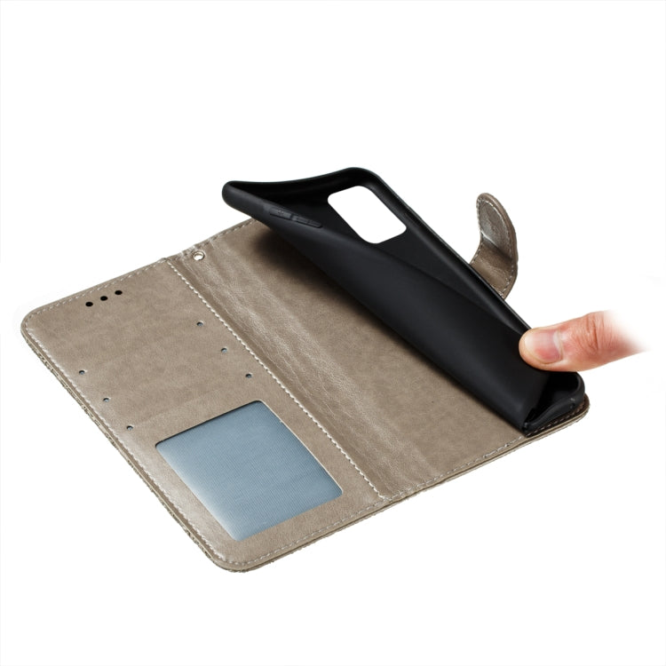 For Xiaomi Redmi 9T / Poco M3 Lace Flower Embossing Pattern Horizontal Flip Leather Case with Holder & Card Slots & Wallet & Photo Frame(Grey) - Xiaomi Cases by buy2fix | Online Shopping UK | buy2fix
