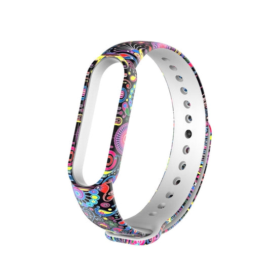 For Xiaomi Mi Band 6 (CA8856) Colored Drawing Silicone Watch Band(Peacock) - Watch Bands by buy2fix | Online Shopping UK | buy2fix
