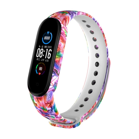 For Xiaomi Mi Band 6 (CA8856) Colored Drawing Silicone Watch Band(Oil Painting) - Watch Bands by buy2fix | Online Shopping UK | buy2fix
