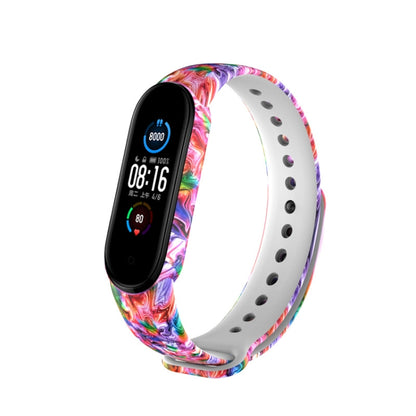 For Xiaomi Mi Band 6 (CA8856) Colored Drawing Silicone Watch Band(Oil Painting) - Watch Bands by buy2fix | Online Shopping UK | buy2fix