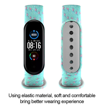 For Xiaomi Mi Band 6 (CA8856) Colored Drawing Silicone Watch Band(Yellow Leopard) - Watch Bands by buy2fix | Online Shopping UK | buy2fix